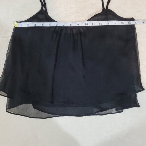 Talula‎ Black Layered Chiffon Camisole Tank Top - Size Small - Picture 7 of 7